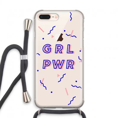 GRL PWR: iPhone 7 PLUS Transparant Hoesje met koord