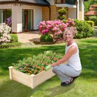 Houten Verhoogd Bed Tuinbed Zonder Bodem Kruidenperk Bloembak Bloembed Natuurlijk