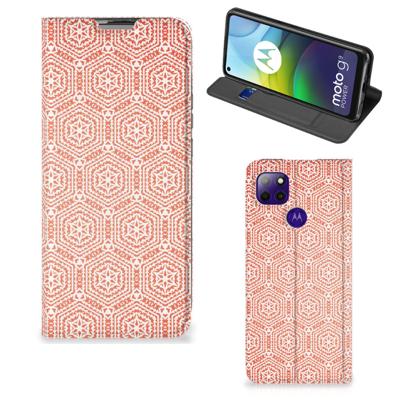 Motorola Moto G9 Power | Hoesje met Magneet | Pattern Orange