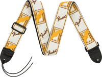 Fender Monogram, wit/bruin/geel 2"