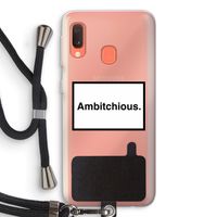 Ambitchious: Samsung Galaxy A20e Transparant Hoesje met koord