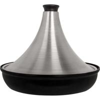 Aluminium tajine - Gezellig & Trendy - Geschikt voor alle kookplaten, inclusief inductie - Ø 28 cm - Grijs / Zwart