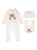 Dolce & Gabbana Kids grenouillère à logo en jacquard - Blanc