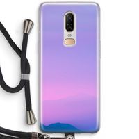 Sunset pastel: OnePlus 6 Transparant Hoesje met koord