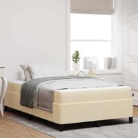 Boxspring bed Crème en Zwart 120 x 190 cm