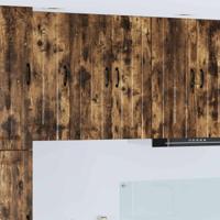 Keukenkast 2 pcs Gerookt eiken 30 x 31 x 80 cm Bewerkt hout
