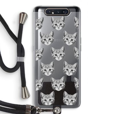 Kitten: Samsung Galaxy A80 Transparant Hoesje met koord