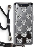 Kitten: Samsung Galaxy A80 Transparant Hoesje met koord