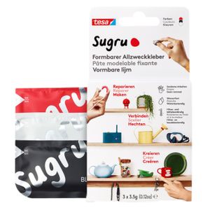 Kneedbare lijm Sugru Tesa 41232 3 pak zwart wit rood