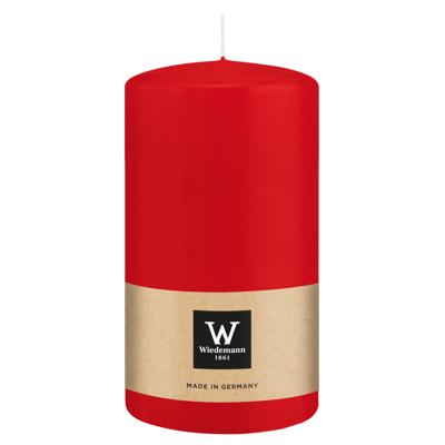 Cilinderkaars/stompkaars - rood - 13 x 7 cm - 52 branduren