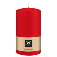 Cilinderkaars/stompkaars - rood - 13 x 7 cm - 52 branduren
