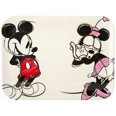 Zak!designs Dienblad Minnie & Mickey Mouse 30,5 X 40,5 Cm Wit