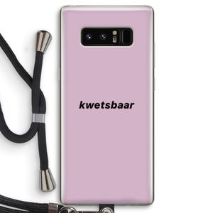 kwetsbaar: Samsung Galaxy Note 8 Transparant Hoesje met koord