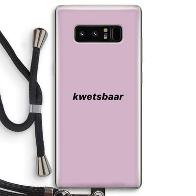 kwetsbaar: Samsung Galaxy Note 8 Transparant Hoesje met koord