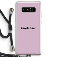 kwetsbaar: Samsung Galaxy Note 8 Transparant Hoesje met koord