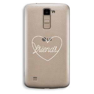 Friends heart pastel: LG K10 (2016) Transparant Hoesje