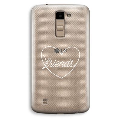 Friends heart pastel: LG K10 (2016) Transparant Hoesje