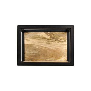 HSM Collection wandbox Levels - naturel/zwart - 35x18x25 cm - Leen Bakker