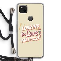 Pizza is the answer: Pixel 4a Transparant Hoesje met koord