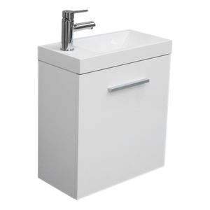 Xellanz Zenti fonteinkast met mineraalmarmer wastafel 50x25x55 cm wit hoogglans