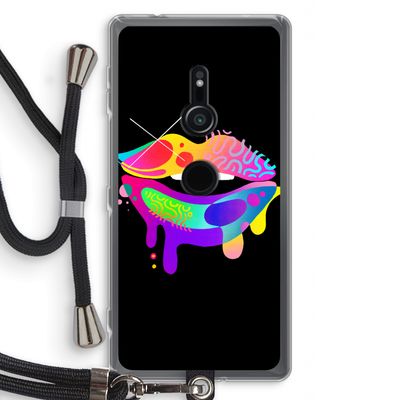 Lip Palette: Sony Xperia XZ2 Transparant Hoesje met koord