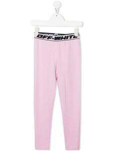 Off-White Kids legging à taille logo - Rose