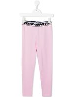 Off-White Kids legging à taille logo - Rose - thumbnail