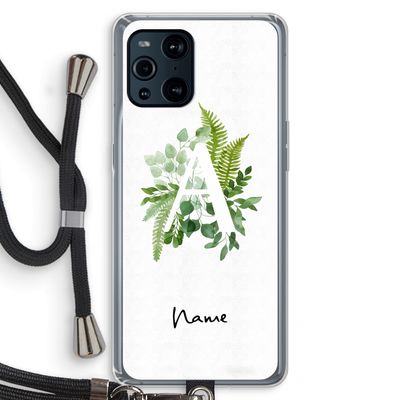 Green Brush: Oppo Find X3 Pro Transparant Hoesje met koord