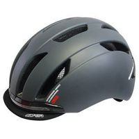 Qtcycletech Qt cycle tech helm led inmold urban flux mat d/grijs 58-61 cm 2810389