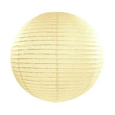 Luxe bol feest lampion - creme wit - dia 35 cm - papier