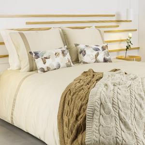 Dommelin Dommelin Dekbedovertrek Listra Satijn 300TC Beige-Kaki 260x200/220 cm
