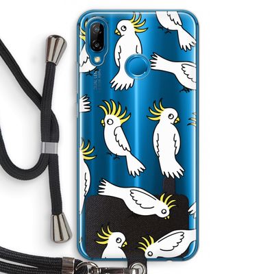 Papegaai: Huawei P20 Lite Transparant Hoesje met koord
