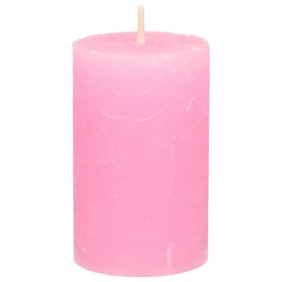 Stompkaars - roze - 5 x 8 cm - klein rustiek model - cilinderkaars - kaars