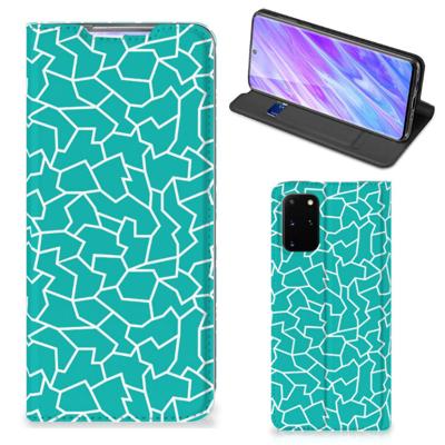 Samsung Galaxy S20 Plus | Bookcase | Cracks Blue