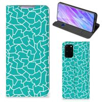 Samsung Galaxy S20 Plus | Bookcase | Cracks Blue