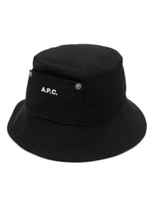 A.P.C. bob à logo brodé - Noir