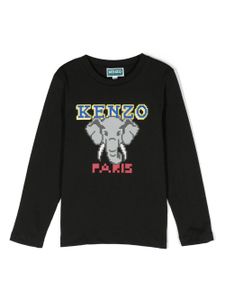 Kenzo Kids t-shirt à logo imprimé - Noir