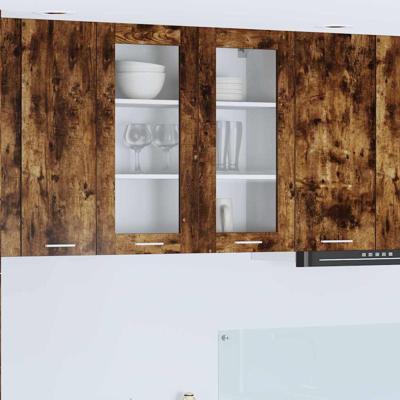 Hangkast Riga Gerookt eiken 80 x 31 x 80 cm Bewerkt hout Hangkast Riga Gerookt eiken 80 x 31 x 80 cm Bewerkt hout