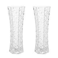 Set van 2x stuks bloemenvazen van ornament glas 29 x 11 cm