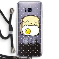 Sleep All Day: Samsung Galaxy S8 Transparant Hoesje met koord