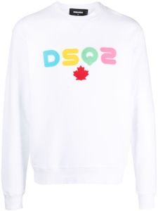 DSQUARED2 sweat en coton à logo appliqué - Blanc