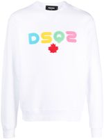 DSQUARED2 sweat en coton à logo appliqué - Blanc - thumbnail