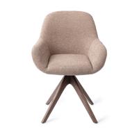 Jesper Home Kushi eetkamerstoel Stone Haze revolve oak walnut