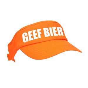 Oranje geef bier zonneklep / pet Koningsdag voor dames en heren - Verkleedhoofddeksels
