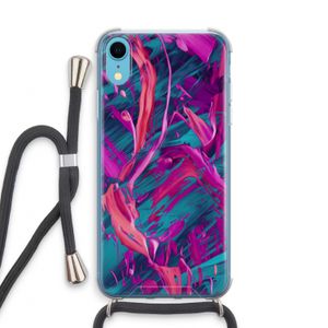 Pink Clouds: iPhone XR Transparant Hoesje met koord