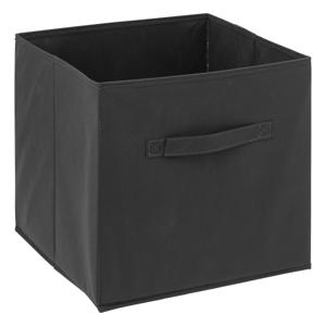 Opbergmand/kastmandje - Donkergrijs - 31 x 31 x 31 cm - 29 liter - Vakkenkast manden - Stof