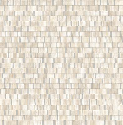 Dutch Wallcoverings Artisan Small Metallic Wood - Natural/Silver