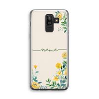 Gele bloemen: Samsung Galaxy J8 (2018) Transparant Hoesje