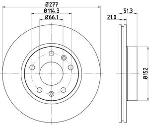 Remschijf Gecoat 54157PRO 8DD355108901