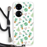 Ananas bladeren: Huawei P50 Transparant Hoesje met koord